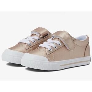 Footmates Rose Gold Jordan Leather Sneakers Little Girls Sz 10c